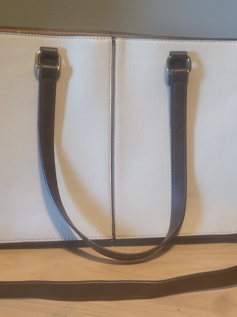 White and Brown Men’s Tote Bag